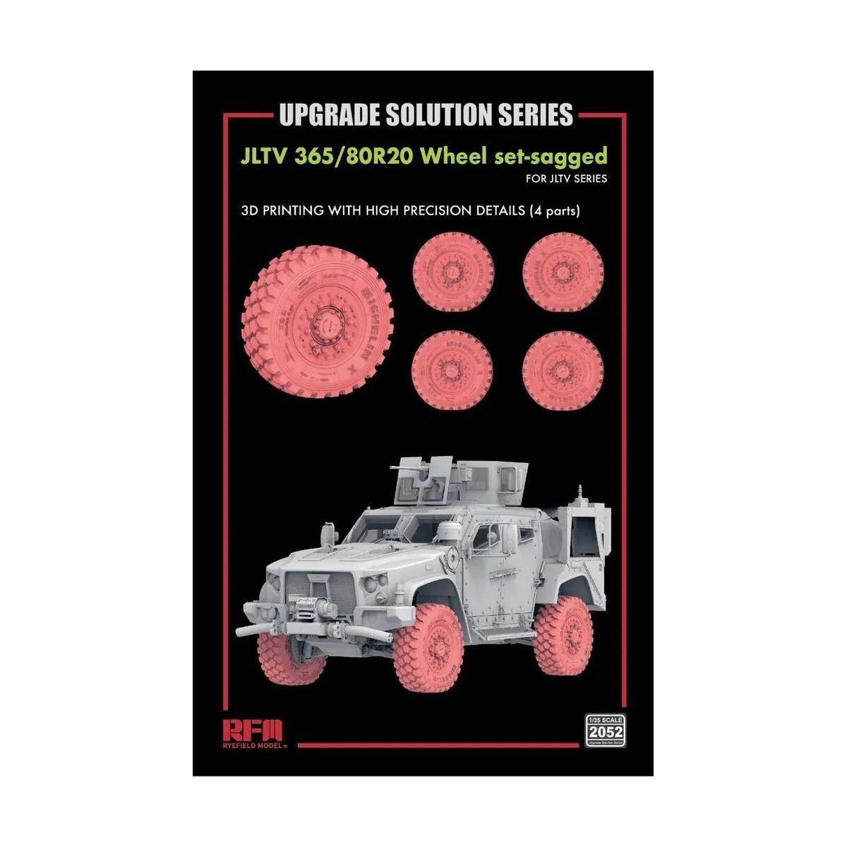 Wheel set-sagged for JLTV (3D printed?Total 4 wheels) - Rye Field M...