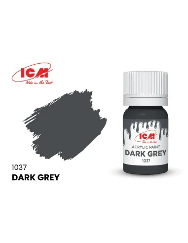 [NO_DESC] GREY Dark Grey bottle 12 ml - ICM 1037