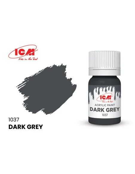 GREY Dark Grey bottle 12 ml - ICM 1037