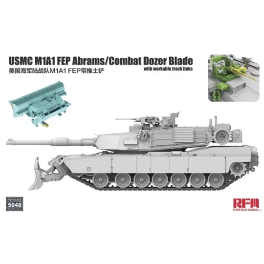 USMC M1A1 FEP Abrams/Combat Dozer Blade with workable track links, ...