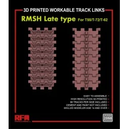 Workable Track Links RMSH Late Type for T-55/72/62, 1/35 - Rye Fiel...