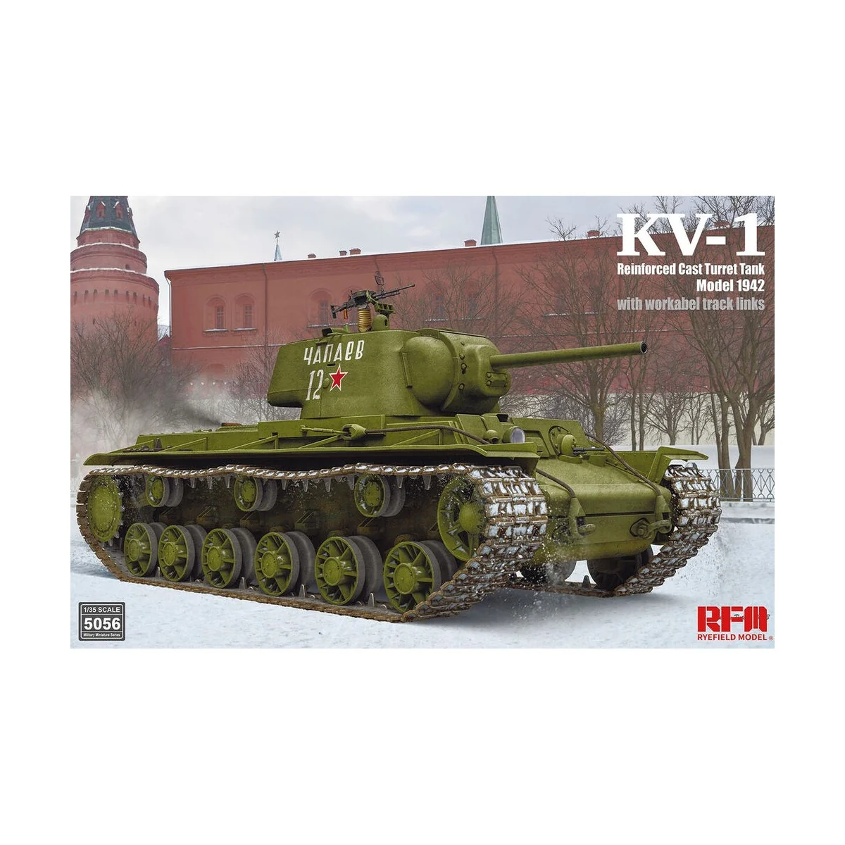 KV-1 Reinforced Cast Turret Tank Model 1942 - Rye Field Model 5056