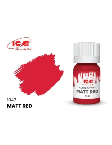 RED Matt Red bottle 12 ml - ICM 1047