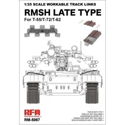 1/35 Scale Workable Track Links RMSH Late Type For T-55/72/62, 1/35...
