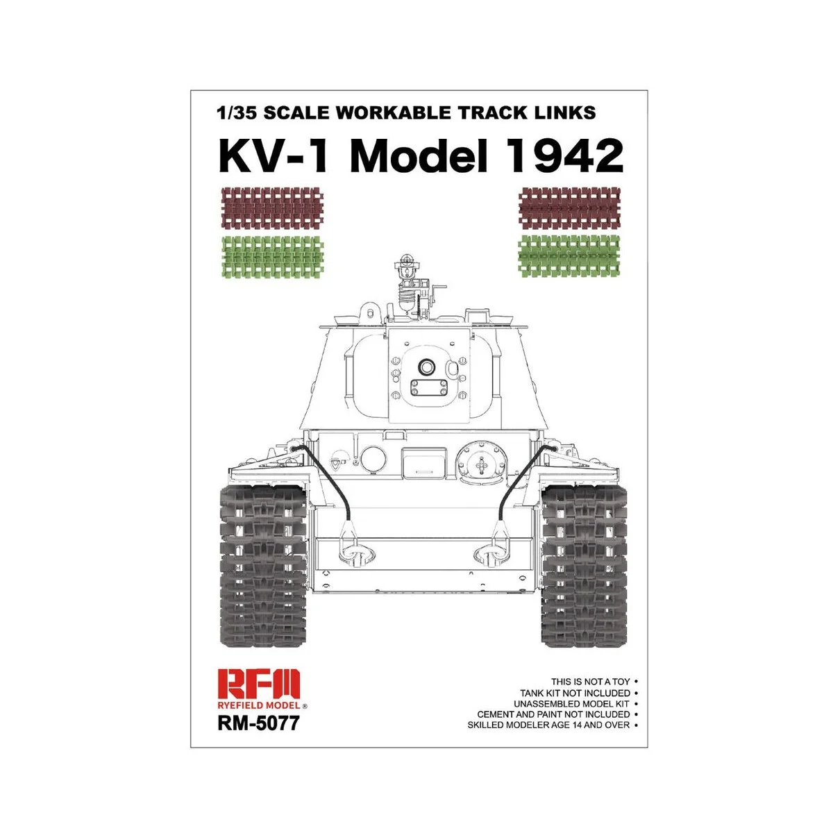 1/35 Scale Workable Track Links KV-1 Model 1942, 1/35 - Rye Field M...