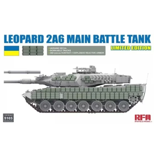 Leopard 2A6 Main Battle Tank Limited Edition, 1/35 - Rye Field Mode... Leopard 2A6 Main Battle Tank Limited Edition, 1/35 - Rye Field Mode...