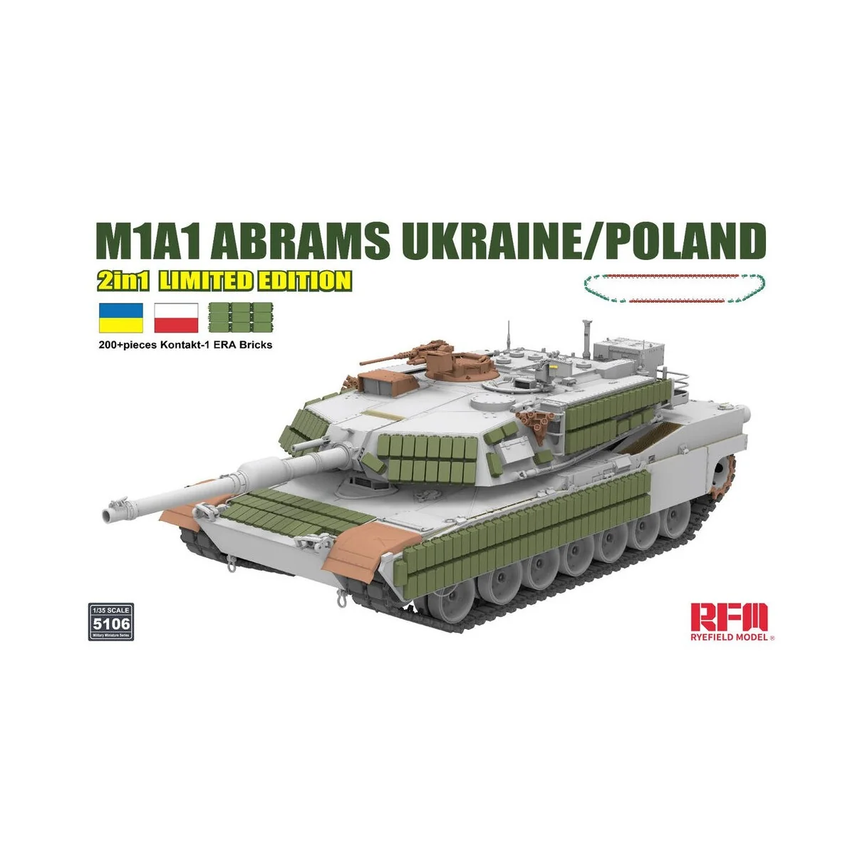 M1A1 Abrams Ukraine / Poland 2 in 1 Limited Edition - Rye Field Mod...