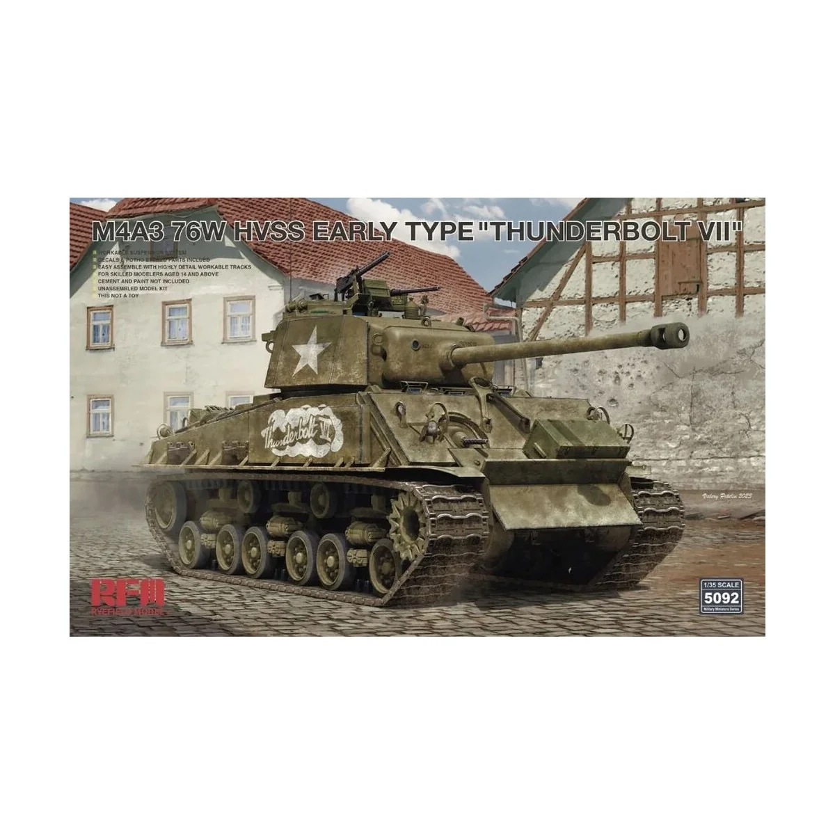 M4A3 HVSS Early Type Thunderbolt VII, 1/35 - Rye Field Model 5092