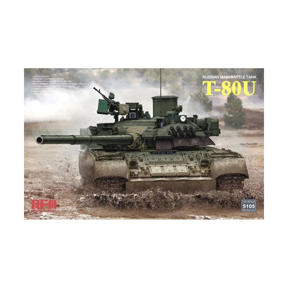 T-80U Russian MBT, 1/35 - Rye Field Model 5105