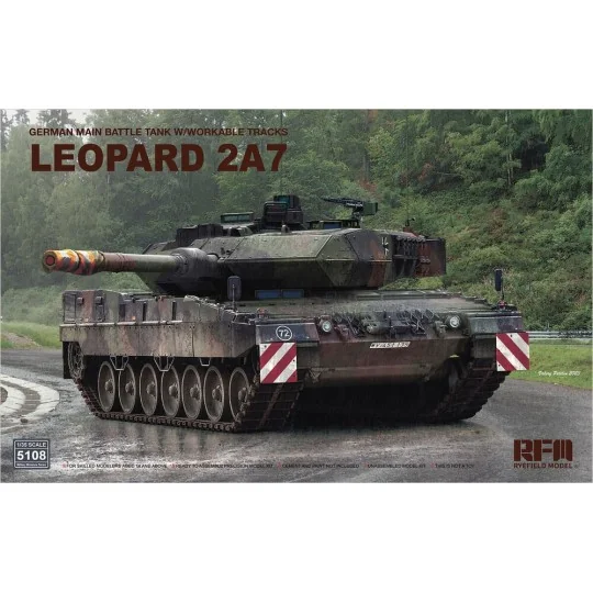 German Main Battle Tank w/Workable Tracks Leopard 2A7, 1/35 - Rye F...
