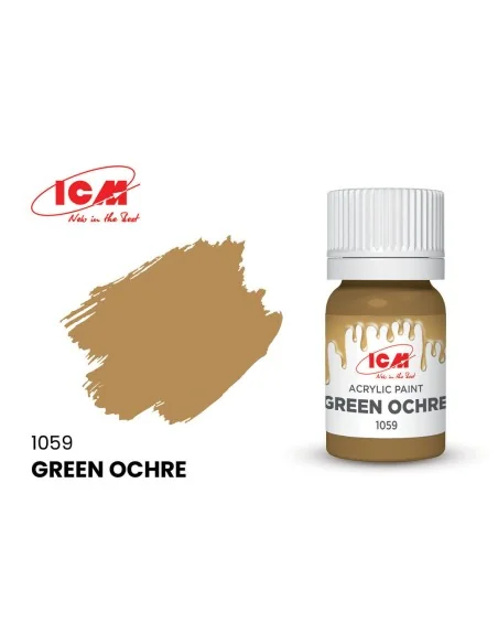 BROWN Green Ochre bottle 12 ml - ICM 1059