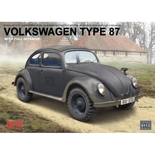 Volkswagen Type 87 with Full Interior, 1/35 - Rye Field Model 5113