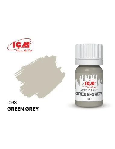 [NO_DESC] GREEN Green-Grey bottle 12 ml - ICM 1063