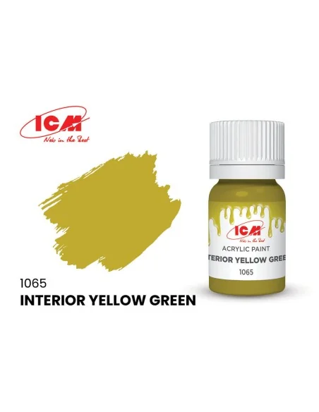 GREEN Interior Yellow Green bottle 12 ml - ICM 1065