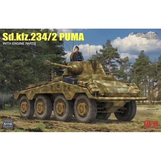 Sd.kfz 234/2 Puma w/ Engine Parts, 1/35 - Rye Field Model 5110