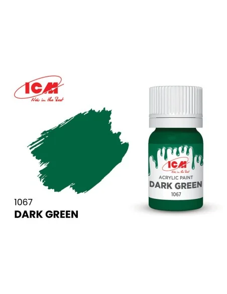 GREEN Dark Green bottle 12 ml - ICM 1067