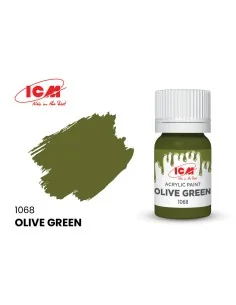 [NO_DESC] GREEN Olive Green bottle 12 ml - ICM 1068