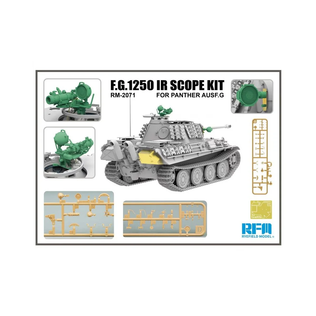 F.G.1250 IR Scope Kit For Panther Ausf.G, 1/35 - Rye Field Model 2071