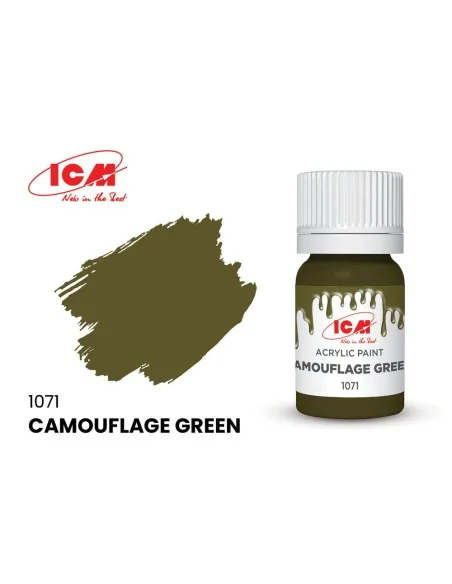 [NO_DESC] GREEN Camouflage Green bottle 12 ml - ICM 1071