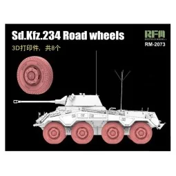 Sd.Kfz. 234 Road Wheels 3D Printed (8 pcs.), 1/35 - Rye Field Model...