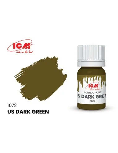 GREEN US Dark Green bottle 12 ml - ICM 1072