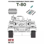 Workable Track Links for T-80, 1/35 - Rye Field Model RFM3025