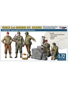 FRENCH 2nd ARMORED DIV. SOLDIERS, 1/72 - Mirage Hobby 720013 2