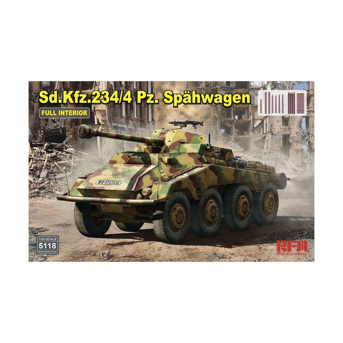 Sd.Kfz.234/4 Pz.Spähwagen with Full Interior - Rye Field Model RFM5118