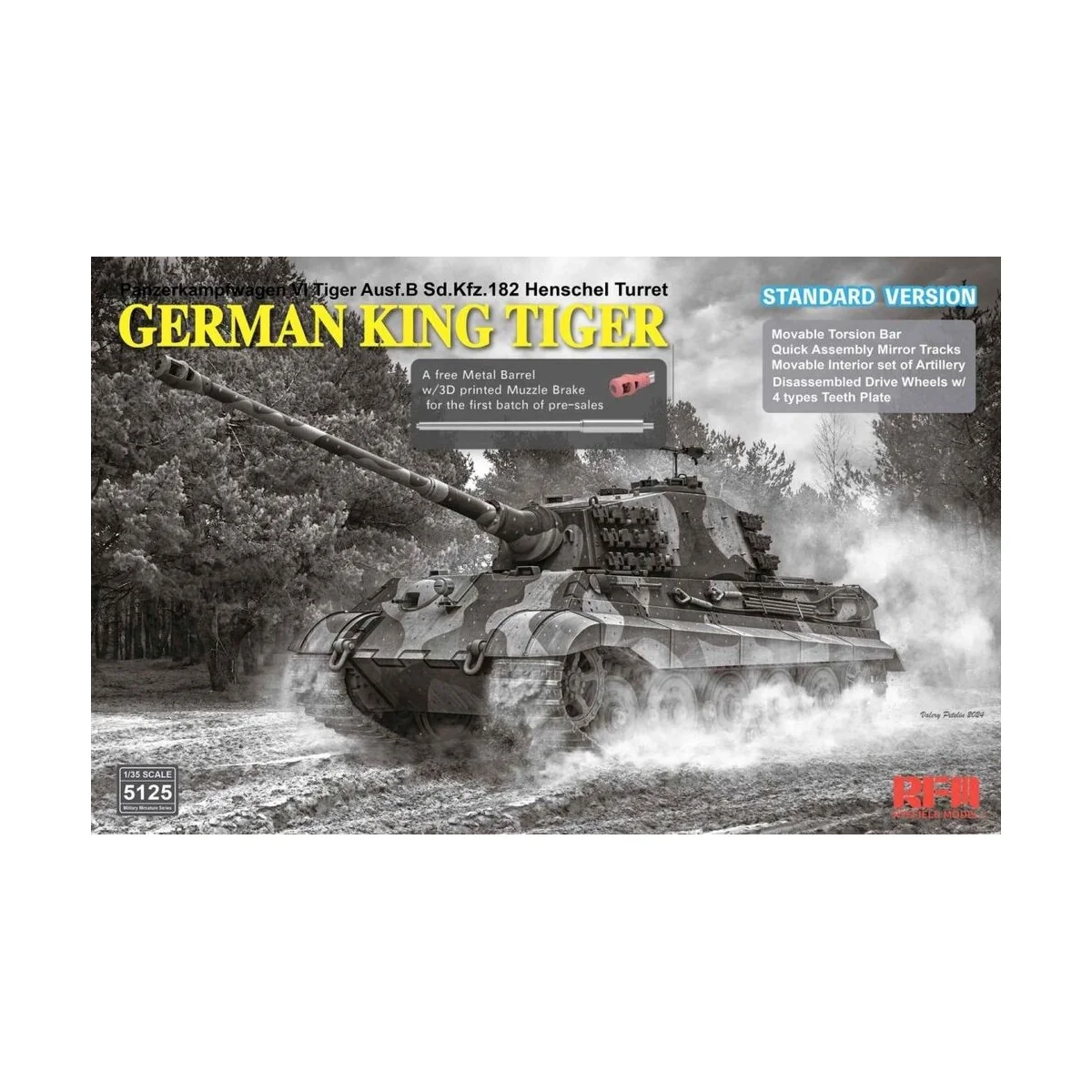 Sd.Kfz.182 Tiger Ausf.B King Tiger Standard Version - Rye Field Mod...