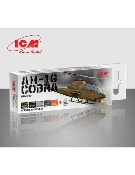 [NO_DESC] Acrylic paint set for Cobra AH-1G 6 x12 ml - ICM 3001