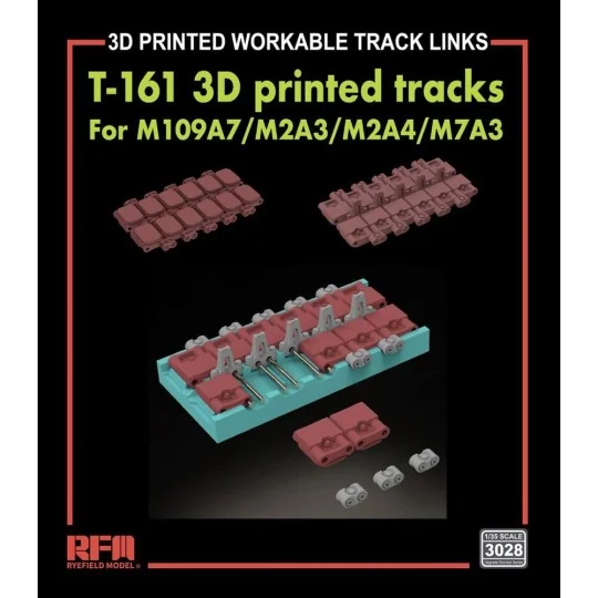 T-161 Workable Tracks for M109A7/M2A3/M2A4/M7A3 (3D Printed) - Rye ...