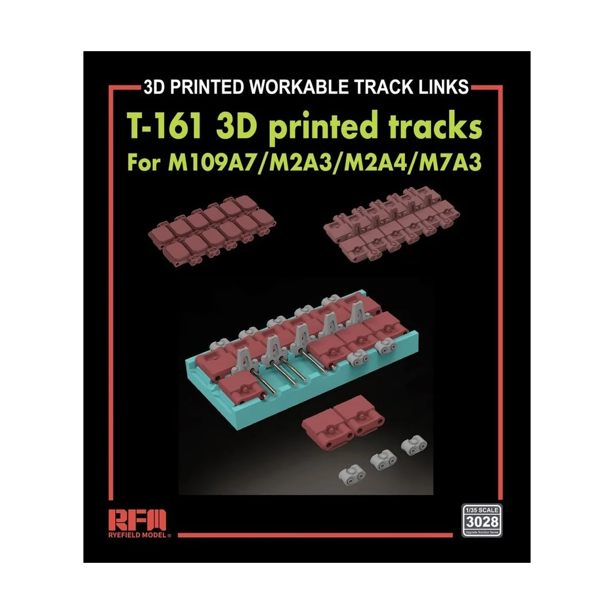 T-161 Workable Tracks for M109A7/M2A3/M2A4/M7A3 (3D Printed) - Rye ...