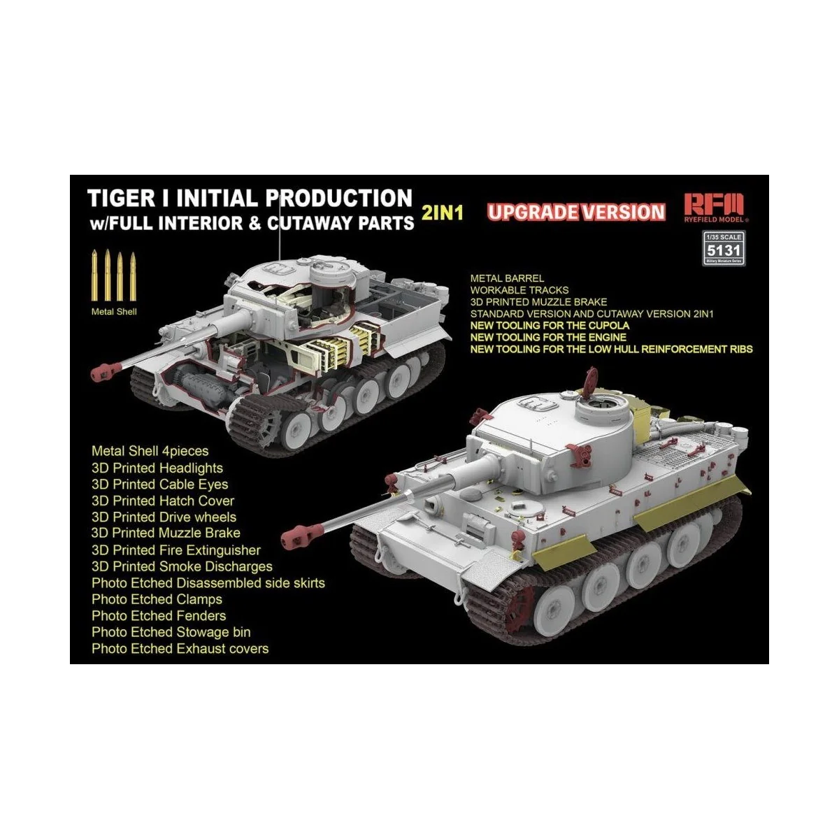 Tiger I Initial Production Early 1943 w/ Full Interior Updated Vers... Tiger I Initial Production Early 1943 w/ Full Interior Updated Vers...