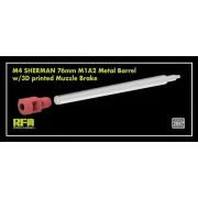 M4 Sherman 76 mm M1A2 Metal Barrel w/3D Printed Muzzle Brake - Rye ...
