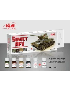 Acrylic paint set for Soviet AFV 6 x12 ml - ICM 3006