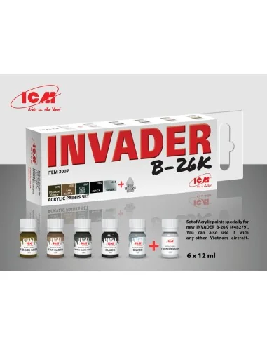 Acrylic paint set for Invader B-26K and other Vietnam aircraft 6 x1...