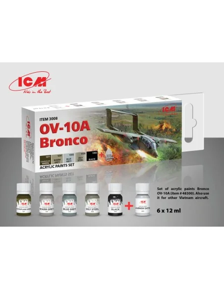Acrylic paint set for OV-10A Bronco and other Vietnam aircraft 6 x1...