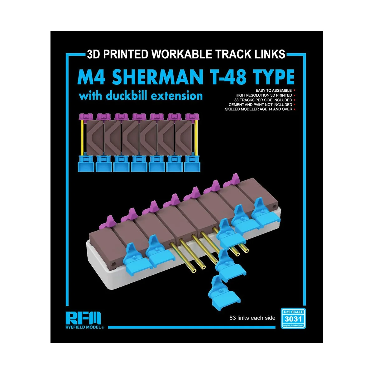 M4 Sherman T-48 Type w/ Duckbill Extension, 1/35 - Rye Field Model ...