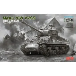 M4A3 76W VVSS Sherman Late Standard Version Full Interior, 1/35 - R...