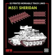 M551 Sheridan Workable Track Links, 1/35 - Rye Field Model RFM3034