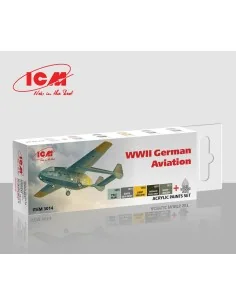 Acrylic Paint Set for German aviation after 1943 6 x12 ml - ICM 3014