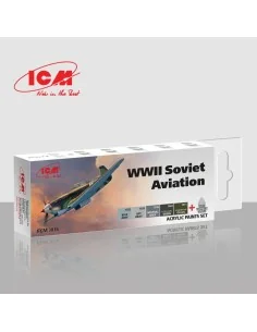 Acrylic Paint Set for WWII Soviet aviation 6 x 12 ml - ICM 3016