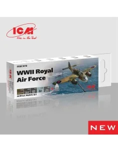 Acrylic Paint Set for WWII Royal Air Force 6 x 12 ml - ICM 3018