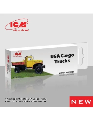 Acrylic Paint Set for USA Cargo Trucks 6 x 12ml - ICM 3019