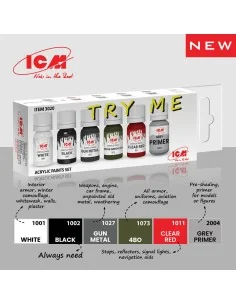 [NO_DESC] TRY ME Acrylic paint set 6 x 12 ml - ICM 3020