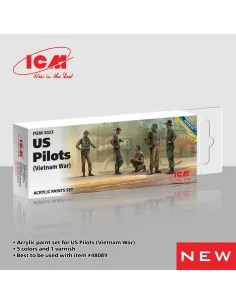 Acrylic Paint Set for US Pilots(Vietnam War) 6 x 12ml - ICM 3023