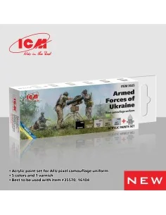 Acrylic paint set Armed Forces of Ukraine (Pixel camouflage uniform...