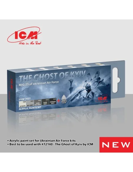Acrylic Paint Set for The Ghost of Kyiv 6 x 12 ml - ICM 3027