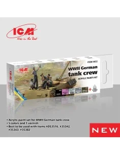 Acrylic paint set for WWII German tank crew 6 x 12 ml - ICM 3032