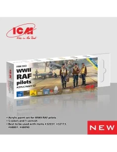 Acrylic paint set for WWII RAF pilots 6 x 12 ml - ICM 3033